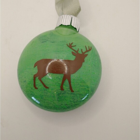 Hand Crafted Buck Deer Christmas Ornament Decorations Plastic Bulb - Picture 4 of 6